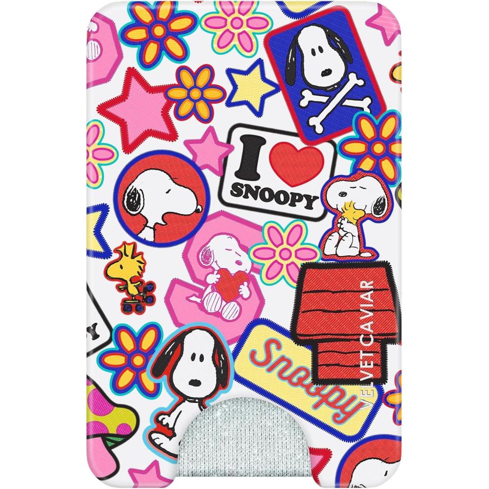 image:imageVELVET CAVIAR compatible with MagSafe Wallet 20  Magnetic Card Holder Wallet for iPhone 171615141312 or Phone Cases compatible with MagSafe  Snoopy Be MineSnoopy Patchwork Glitter