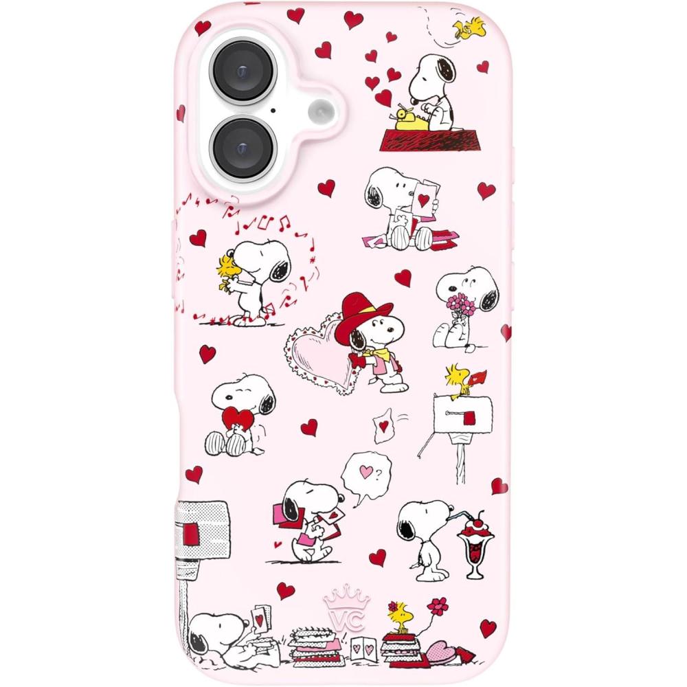 image:imageVELVET CAVIAR x Snoopy Phone Case for iPhone 16 Plus  Compatible with MagSafe 10ft Drop Tested  Pink Snoopy Be MineSnoopy Lovely Moods