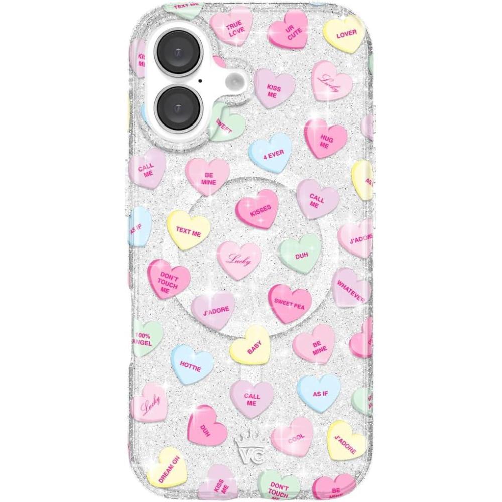image:imageVELVET CAVIAR x Snoopy Phone Case for iPhone 16 Plus  Compatible with MagSafe 10ft Drop Tested  Pink Snoopy Be MineSweet Hearts Glitter