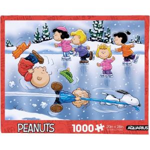 Aquarius Charlie Brown Christmas Skating Puzzle (1000 Piece Jigsaw Puzzle) – Glare Free – Precision Fit – Virtually No Puzzle Dust – Officially Licensed Peanuts Merchandise & Collectibles – 20×27 in
