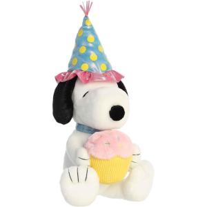 Aurora® Adorable Peanuts® Birthday Snoopy™ Stuffed Animal – Officially Licensed Toys for All Snoopy Fans – Nostalgic Gift for Adults and Birthday Celebrations – 16 Inches