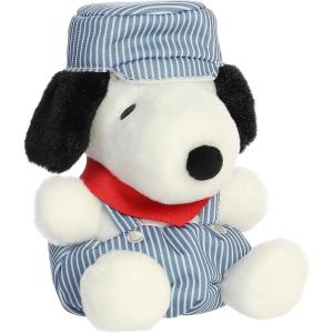 Aurora® Adorable Peanuts® Palm Pals™ Train Engineer Snoopy™ Stuffed Animal – Officially Licensed Toys for All Snoopy Fans – Nostalgic Gift for Adults and Birthday Celebrations – Blue 6 Inches