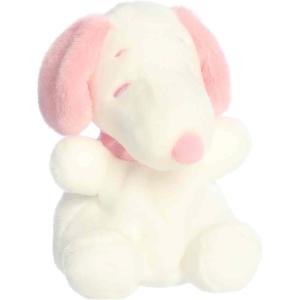 Aurora Adorable Peanuts Snoopy Palm Pals Stuffed Animal – Officially Licensed Toys For All Snoopy Fans – Nostalgic Gift for Adults and Valentine’s Day – Pink & White 5 Inches