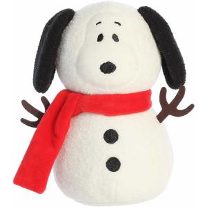 Aurora® Festive Peanuts® Snow Beagle Stuffed Animal – Officially Licensed Toys for All Snoopy Fans – Perfect for Holiday Decorations or Gifts – White 7.5 Inches