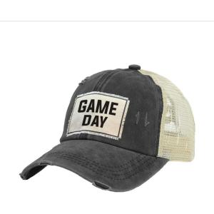 BRIEF INSANITY Vintage Distressed Trucker Hat – Funny Snapback Hat | Unisex Adult Cap(Game Day)