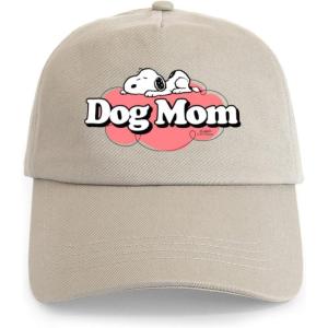 CafePress Snoopy Dog Mom Adjustable Baseball Cap(Khaki)