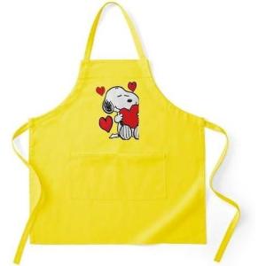 CafePress Snoopy Hearts Kitchen Apron with Pockets, Grilling Apron, Baking Apron(Lemon)