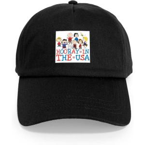 CafePress Snoopy and Woodstock Mummies Adjustable Baseball Cap(Black – Hooray in the Usa Cap)