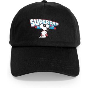 CafePress Snoopy and Woodstock Mummies Adjustable Baseball Cap(Black – Peanuts Super Dad)