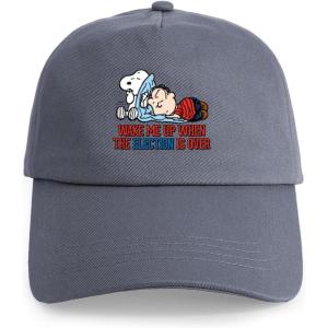 CafePress Snoopy and Woodstock Mummies Adjustable Baseball Cap(Gray – Snoopy Wake Me Up Cap)