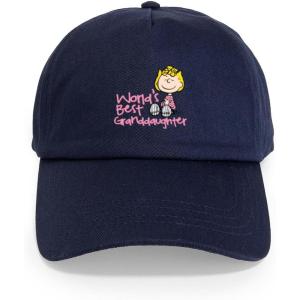 CafePress Snoopy and Woodstock Mummies Adjustable Baseball Cap(Navy – World’s Best Granddaughter Cap)