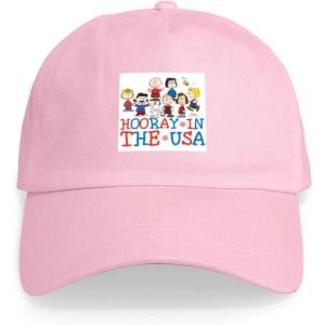 CafePress Snoopy and Woodstock Mummies Adjustable Baseball Cap(Pink – Hooray in the Usa Cap)