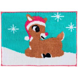 Collectibles Peanuts Snoopy 100% Cotton Non Slip Plush Bathroom Mat Rug (Officially Licensed Product) by Franco(Rudolph the Red Nose Reindeer)