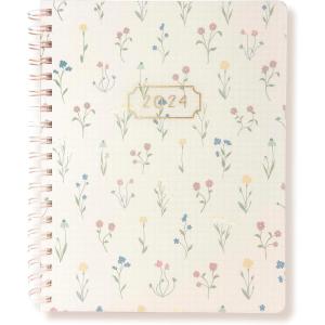 Graphique 2026 Spiral Vegan Leather Planner | 18 Month Organizer July 2025 – Dec. 2026 | Weekly & Monthly Spreads | To-Do & Note List | Reminder Stickers | Peanuts – Happiness Is | 8 x 10(Petite Floral)