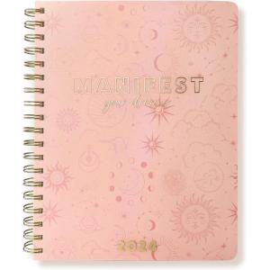 Graphique 2026 Spiral Vegan Leather Planner | 18 Month Organizer July 2025 – Dec. 2026 | Weekly & Monthly Spreads | To-Do & Note List | Reminder Stickers | Peanuts – Happiness Is | 8 x 10(Manifest)