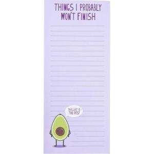 Graphique Magnetic Notepad – Peanuts Snoopy Bike Grocery and Shopping List – Fun Decorative To-Do List – Perfect House Warming Gifts – 100 Tear off Sheets (4″ x 9.25″ x .5″)(Punny Avocado)