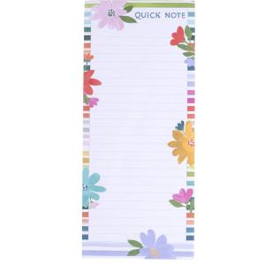 Graphique Magnetic Notepad – Peanuts Snoopy Bike Grocery and Shopping List – Fun Decorative To-Do List – Perfect House Warming Gifts – 100 Tear off Sheets (4″ x 9.25″ x .5″)(Flower Power)