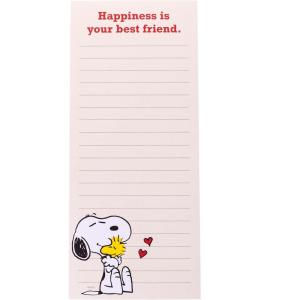 Graphique Magnetic Notepad – Peanuts Snoopy Bike Grocery and Shopping List – Fun Decorative To-Do List – Perfect House Warming Gifts – 100 Tear off Sheets (4″ x 9.25″ x .5″)(Happiness Best Friend Woodstock)