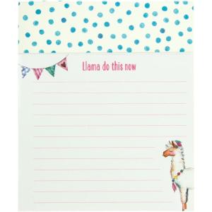 Graphique Peanuts Gang Jotter Notepad, Pad of Paper w/ 250 Tearable Ruled Pages Featuring Cute Snoopy and Gang Design, Great for Kitchen Counters, Nightstands, Desks, and More, 4.5″ x 5.5″ x 1″(Llama Love)