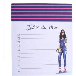 Graphique Peanuts Gang Jotter Notepad, Pad of Paper w/ 250 Tearable Ruled Pages Featuring Cute Snoopy and Gang Design, Great for Kitchen Counters, Nightstands, Desks, and More, 4.5″ x 5.5″ x 1″(Overalls)