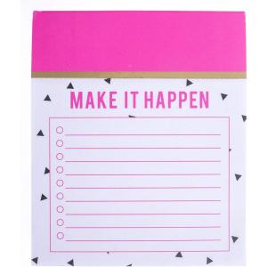 Graphique Peanuts Gang Jotter Notepad, Pad of Paper w/ 250 Tearable Ruled Pages Featuring Cute Snoopy and Gang Design, Great for Kitchen Counters, Nightstands, Desks, and More, 4.5″ x 5.5″ x 1″(Make It Happen)