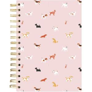 Graphique Snoopy Hardbound Spiral Journal, 160 Ruled Pages Hard Cover Notebook, Diary, Lists, Record Month and Date, Premium Paper, 6” x 8”(Dog Pattern)