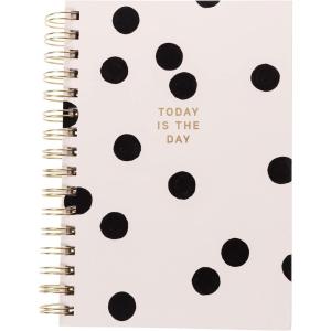 Graphique Snoopy Hardbound Spiral Journal, 160 Ruled Pages Hard Cover Notebook, Diary, Lists, Record Month and Date, Premium Paper, 6” x 8”(Polka Dot)