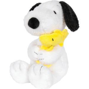 KIDS PREFERRED Peanuts Snoopy Holding Woodstock Plush, Embroidered Details & Crinkle Feet, Soft Stuffed Animal for Toddler Boys & Girls 12 Inch Size