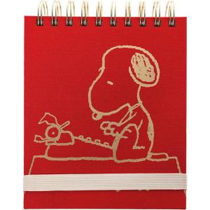 Peanuts Jotter by Graphique Luxe Collection, Fabric-Wrapped Hardcover Spiral Notebook, Gold Foil Embossing, 125 Pages(Jotter)