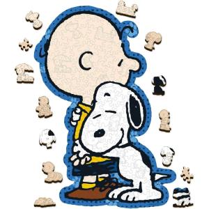 Peanuts Puzzles for Adults – Charlie Brown Wooden Puzzle, 200 Pieces Unique Shaped Jigsaw Puzzles, Snoopy Gifts for Women, 5MM Thick, Officially Licensed Merchandise – Better Together, 9″ x 12.8″(Better Together)