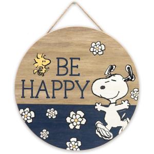 Peanuts Snoopy’s Slice Shop Oven Fresh Pizza Hanging Wood Wall Decor – Fun Snoopy Pizza Sign for Kitchen or Dining Room(Blue)