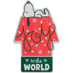 Peanuts Snoopy’s Slice Shop Oven Fresh Pizza Wood Wall Decor – Large Snoopy Sign for Kitchen or Dining Room(Red/Green)