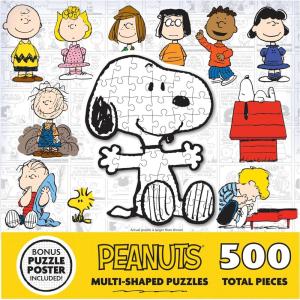 RoseArt – Mini Shaped Multipack – Peanuts Holiday Friends – 500 Piece Jigsaw Puzzle for Adults(Peanuts)