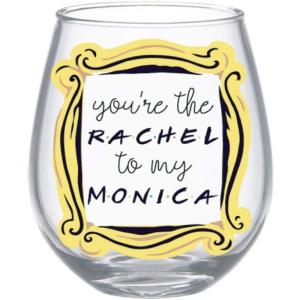 Silver Buffalo Peanuts Snoopy And Woodstock Chillin Stemless Wine Glass, 20 Ounces, 1 Count (Pack of 1)(Friends You’re the Rachel)