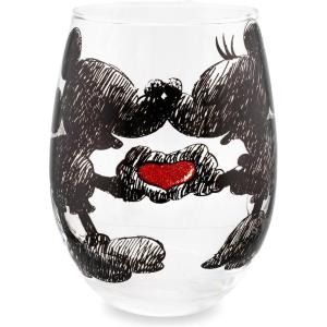 Silver Buffalo Peanuts Snoopy And Woodstock Chillin Stemless Wine Glass, 20 Ounces, 1 Count (Pack of 1)(Mickey and Minnie)