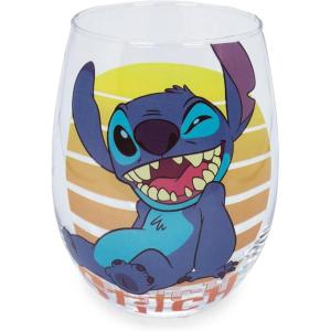 Silver Buffalo Peanuts Snoopy And Woodstock Chillin Stemless Wine Glass, 20 Ounces, 1 Count (Pack of 1)(Stitch Sunset)