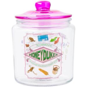 Silver Buffalo Peanuts Squad Featuring Charlie Brown, Snoopy, Schroeder, Lucy, Linus, Sally, Pigpen, Woodstock, and Franklin Glass Cookie Snack Candy Jar with Lid (Small)(Harry Potter Honeydukes Small (Glass))