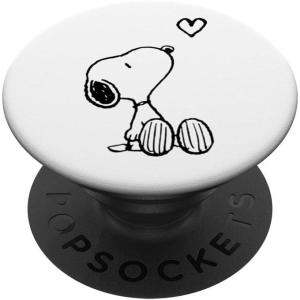 Snoopy Heart Love and Laughter Design PopSockets Adhesive PopGrip(Adhesive PopGrip)