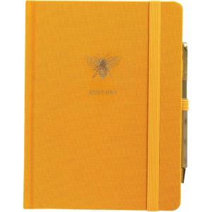 Snoopy Lined Journal Plus Pen by Graphique Luxe Collection, Hardcover Diary Notebook for Writing, Gold Foil Embossing, 160 Pages, 6” x 8”(Bee)