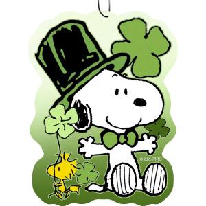 Spoontiques Peanuts Air Freshener (3pk) – Joe Cool Themed Car Interior Accessories & Essentials, Hanging Air Freshener for Cars & Trucks, Long-Lasting Fragrance (New Car Scent)(Peanuts St. Patrick’s Day)