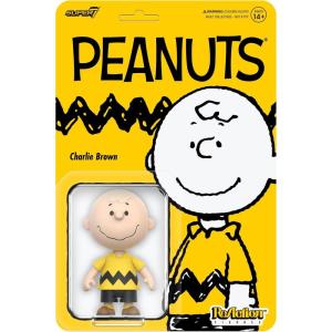 Super7 Peanuts Franklin Reaction Figure – 3.75″ Peanuts Action Figure Classic Cartoon Collectibles and Retro Toys(Charlie Brown)