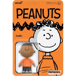 Super7 Peanuts Franklin Reaction Figure – 3.75″ Peanuts Action Figure Classic Cartoon Collectibles and Retro Toys(Franklin)