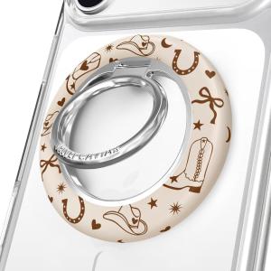 VELVET CAVIAR Compatible with MagSafe Phone Grip 2.0 | Cute Magnetic Ring Holder | Finger Loop Kickstand | Pop On Accessory for iPhone 17, 16, 15, 14, 13, 12 | Snoopy Be Mine(Rodeo Drive)