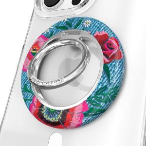 VELVET CAVIAR Compatible with MagSafe Phone Grip 2.0 | Cute Magnetic Ring Holder | Finger Loop Kickstand | Pop On Accessory for iPhone 17, 16, 15, 14, 13, 12 | Snoopy Be Mine(Groovy Floral)