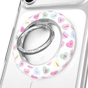 VELVET CAVIAR Compatible with MagSafe Phone Grip 2.0 | Cute Magnetic Ring Holder | Finger Loop Kickstand | Pop On Accessory for iPhone 17, 16, 15, 14, 13, 12 | Snoopy Be Mine(Sweet Hearts)