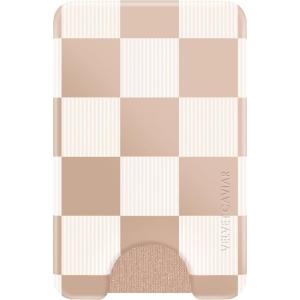 VELVET CAVIAR compatible with MagSafe Wallet 2.0 | Magnetic Card Holder Wallet for iPhone 17/16/15/14/13/12 or Phone Cases compatible with MagSafe | Snoopy Be Mine(Nude Checkered)