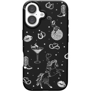 VELVET CAVIAR x Snoopy Phone Case for iPhone 16 Plus – Compatible with MagSafe [10ft Drop Tested] – Pink, Snoopy Be Mine(Disco Cowgirl)