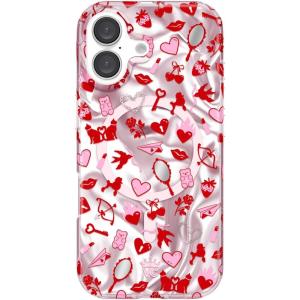 VELVET CAVIAR x Snoopy Phone Case for iPhone 16 Plus – Compatible with MagSafe [10ft Drop Tested] – Pink, Snoopy Be Mine(Lover Girl Holo)