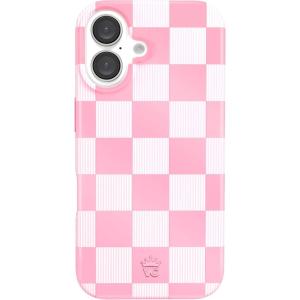 VELVET CAVIAR x Snoopy Phone Case for iPhone 16 Plus – Compatible with MagSafe [10ft Drop Tested] – Pink, Snoopy Be Mine(Pink Vibe Checkered)