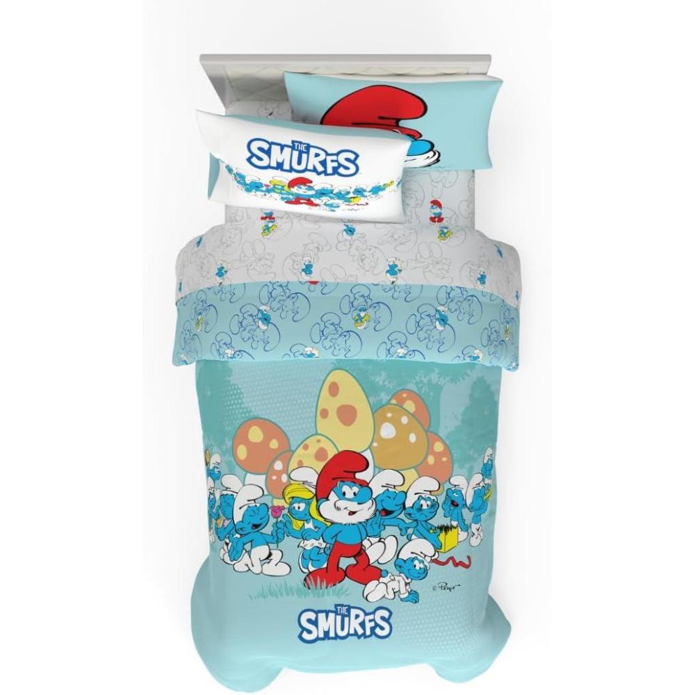 image:imageFranco Peanuts amp Snoopy Classic Pals Super Soft Comforter and Sheet Set 5 Piece Queen Size Official Licensed Product CollectiblesThe Smurfs